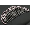 Janefashions 4.75'' Wave Pink Austrian Rhinestone Cystal Hair Side Comb Barrette Clip B142p
