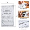 USPACKSMART Opaque Plastic Deposit Bags 9"x12" | Secure Bank Deposits, Cash Handling or Safe Currency Transportation | Sequential Barcodes | Tamper-Evident | Tear-Off Receipt for Security | 100-Pack