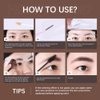 Eyebrow Stencil Kit, One Step Brow Powder Stamp Makeup with 12 Reusable Eyebrow Stencils＆1 liquid concealer, Professional Waterproof Brow Powder Stamp (#4 black brown)