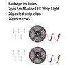 Seaponer Marine Led Strip Lights, Pontoon Light Strip for Jon Bass Boat Sailboat Kayak, Marine Led Lights for Boats Deck Light Light Courtesy Interior Lights Fishing Night, 12v, 10m(32.8ft), Green