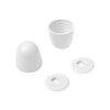 Jwodo Toilet Bolt Caps, 4Packs Universal Plastic Round Push-On Toilet Bowl Caps Covers, with Extra Washers for Easy installation, 1.43 Inch Height, White Color