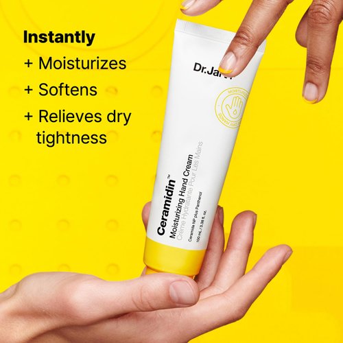 Dr.Jart+ Ceramidin Moisturizing Hand Cream For Dry Hands with Ceramides and Panthenol | Korean Skin Care, 3.38 fl oz