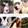 Women's Hawaiian Plumeria Flower Hair Clip Wedding Bridal Hairpin Barrette Hair Accessories - 10 Pieces