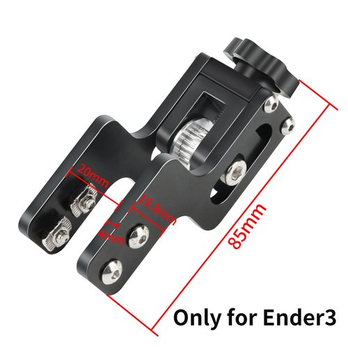 IdeaFormer Y-axis Synchronous Belt Stretch Straighten Tensioner, Assembled Y axis Belt Tensioner for 3D Printer Ender-3 (4020, Black)