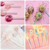 Lollipop Sticks, 6 Inch Paper Cake Pop Sticks Reusable Plastic Cake Lollipop Stick for Candy Chocolate Cookie (Multicolor, 200 Pcs)