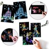 Magic Scratch Art Paper(7.9"x5.5") Rainbow Landscape Engraving Art Mini Scratchboard DIY Pads for Adults and Kids, Crafts Set: 12 Sheets Scratch Postcard Cards & Drawing Pens, Brush Tools(Dreamtopia)