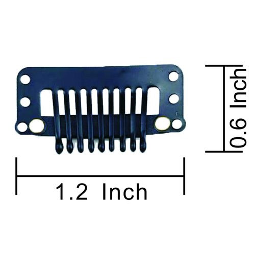 MauSong 20PCS Wig Clips, 9 Teeth Small Snap Comb Wig Clips, Clips for Wig, Hair Extension Clips, Wig Accessories Clips (Black)