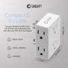 Multi Plug Outlet Splitter, Unidapt Multiple Outlet Extender Adapter with 6 Electrical Outlets, Side Outlet Splitter Box, Wall Tap Power Plug Expander for Home Hotel Office Dorm Essentials, 2-Pack