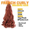 Ayana 8 Packs French Curly Braiding Hair 22 Inch Long Bouncy Loose Wavy Crochet Hair For Black Women Pre Stretched French Curl Braiding Hair Synthetic Hair Extensions(22 Inch (Pack of 8), 350#)