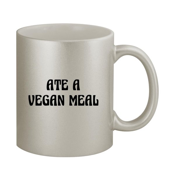 Knick Knack Gifts Ate A Vegan Meal - 11oz Silver Coffee Mug Cup
