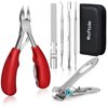 Podiatrist Toenail Clippers, Professional Thick Toenail Clippers for Thick & Ingrown Nails, Wide Jaw Opening Nail Clippers Set Toenail Clippers for Ingrown Manicure, Pedicure, Men, Women, Seniors