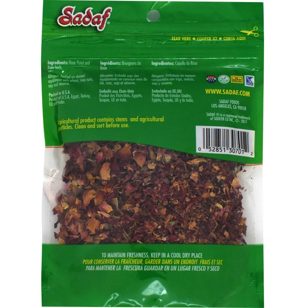 Sadaf Rose Buds - Gol Mohamadi - Dried Rose Buds for Tea and Food Enhacing - Natural Dried Rose Petals - Kosher - 1 Oz Resealable Bag