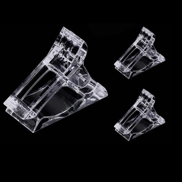 ZBX 10Pcs Nail Tips Clip Clear Transparent Nail Clips for Quick Building Polygel nail forms Nail clips for polygel Finger Nail Extension UV LED Builder Clamps Manicure Nail Art Tool