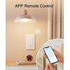 GHome Smart Switch, 2.4Ghz Wi-Fi Light Switch Compatible with Alexa, Google Home, Neutral Wire Required, Single-Pole,UL Certified,Voice Control and Timer, No Hub Required,1 Pack, White (SW5-1)