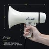 Champion Sports Megaphone with Siren, Wrist Strap, Compact Handle, 800 Yard Range - Powerful Bullhorn Loudspeaker with Adjustable Volume Control for Sport Events, Concerts, Crowd Control, 4 Watts (White), Model: MP4W