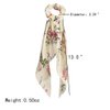 lureme Bowknot Hair Scrunchies Silk Satin Scarf Hair Ties Floral Scrunchie Ponytail Holder with Bows Leopard Pattern Hair Scrunchy Accessories Ropes for Women (hb000003-2)