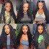 PUVEPK 13X4 HD Curly Lace Front Wigs Human Hair Pre Plucked with Baby Hair 180% Density Brazilian Deep Curly Wave Human Hair Wigs for Black Women Glueless Lace frontal Wigs Natural Color (26 inch)