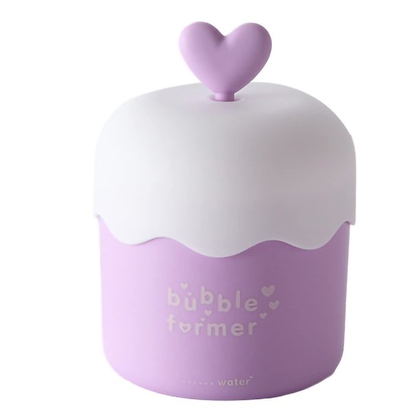 Bubble Foamer Facial Cleanser Foam Maker Cup Bubble Foamer Device Bubbler for Facial Cleanser Foam Cup Bubble Maker for Face Wash Cleanser Wash Bubble Cream Shampoo Foam Maker(LOVE Purple White)