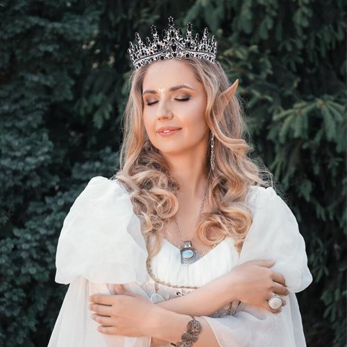 Trnerm Black Crown Halloween Crown for Women, Black Crystal Queen Princess Crown, Rhinestone Tiara for Women Black Wedding Tiara, Gothic Halloween Costumes for Women Gothic Crown for Prom Birthday