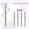 4 Pcs Small Mandrel Nail Bit 3mm Mini Mandrel Nail Bit Nail Sanding Bands Shaft 3/32 Shank Sanding Bands for Nail Drill Professional Nail Drill Bits for Electric Drill File Machine Manicure Accessory