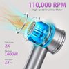 High Speed Hair Dryer, Professional Negative Ionic Blow Dryer, 110000 RPM Brushless Motor for Fast Drying, 1400W Low Noise Thermo-Control Hair Dryer with Magnetic Nozzle