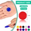 Coopay 1200 Pieces 1 Inch Bingo Chips Bulk, 10 Colors Bingo Markers for Math Practice, Plastic Learning Counters Disks Counting Discs, Poker Chips Game Tokens Kids Reward (Style 2)