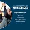 Compression Arm Sleeves OS1st AS6, UV Sun Protection, Supports the elbow|arm, Reduces Muscle Fatigue (Small, Black)