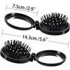 Pocket Hair Brush Foldable Travel Mirror Hair Brushes Round Portable Folding Mini Hair Comb Compact Travel Size Hair Massage Comb for Men Women and Girls