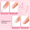 Nicedeco Clear Rubber Base Gel Polish for Nails U V Color Base Gel Nail Polish 15ML