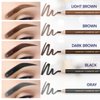 Stylia Waterproof Eyebrow Pencil Set (12 Pieces - Black), Eyebrow Pen-cil, Eye Brow Pencils for Women Makeup, Microblading Long Lasting Eyebrow Pencil Liners for Marking, Filling And Outlining Eyebrow