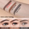 Eyebrow Stamp and Eyebrow Stencil Kit, Eyebrow Shaper for Women and Girls, Eyebrow Stamp Template for Perfect Eyebrows (DARK BROWN)