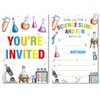 Science Birthday Invitations with Envelopes Set of 20 Science Lab Party Invites Fill in Blank