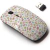 2.4G Wireless Mouse with Cute Pattern Design for All Laptops and Desktops with Nano Receiver - Vegan Flat Fruits