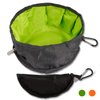 YMTECH 2 Pcs Collapsible Dog Bowls for Travel,Foldable, Portable and Light for Food and Water- (Green+Orange)…
