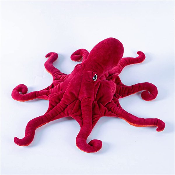 TAMMYFLYFLY Cute Octopus Plush Toy - Super Lovely Red Soft Real Life Octopus Giant Realistic Stuffed Animal Toys, Deep Sea Creeping Animal Octopuses Plush Toys (18 inch)