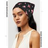 AWAYTR 3pcs Hair Bandana for Women Girls Hair Scarf Headband Bandana Double Layer Triangle Head Kerchief Boho Hair Band (White/Black/Pink)
