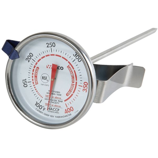 Winco 2-Inch Dial Deep Fry/Candy Thermometer with 5-Inch Probe