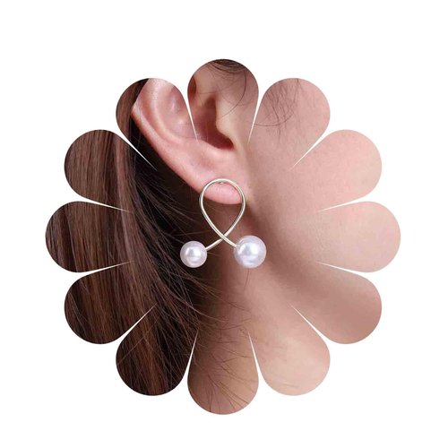 Sttiafay Vintage Pearl Drop Earrings Gold Pearl Stud Earrings Boho Tiny Pearl Earrings Pearl Wedding Earrings Jewelry for Women and Girls Gifts