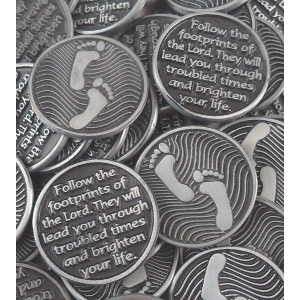 Set of 10 Footprints Pocket Token Coins