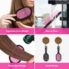 Aussumy Vented Detangling Hair Brush - 2 Pack Detangler Hairbrush for Effortless Tangle Removal - Ultra-Soft Bristles -For Natural Curly Straight Wet Dry Damaged Hair for Women Men Kids - Black & Pink