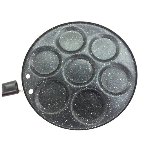 SRIYUG Non-Stick Mini Crepe Maker, Marble Material, 7-Mold Pancake Griddle, Easy to Use, Healthy Cooking