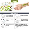 Lizard Temporary Tattoos Themed Birthday Party Supplies Favors Decorations Cute Reptile Swamp Safari Animal 96PCS Tattoos Stickers Funny for Kids Girls Boys Teens School Classroom Rewards Gifts Ideal