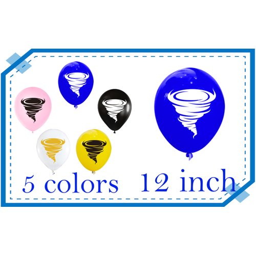 ATSMOICY 50 Pieces Tornado Balloon Weather Themed Baby Shower Birthday Party Supplies Decorations Favors Balloon