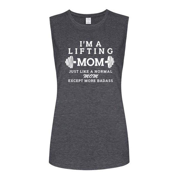 FANNOO Workout Muscle Tank Tops for Women-I'm Lift Mom Womens Novelty Funny Saying Fitness Gym Sleeveless Shirts