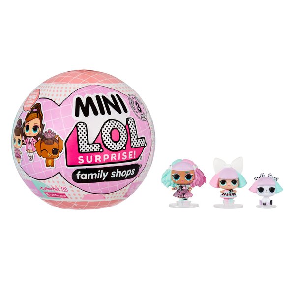 Mini LOL Surprise Family - with 3 Dolls, Surprises, Mini Collectible Dolls, Ball Playset, Mini Tween Fashion Dolls- Great Gift for Girls Age 4+