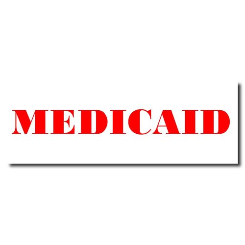 Large Self-Inking Office Stamp, Blue Ink, Ideal for Healthcare Administrators - Medicaid Stamp, 7/8 x 2-1/4, Ideal for Efficient Document Marking, Essential Office Supply, Easy to Use