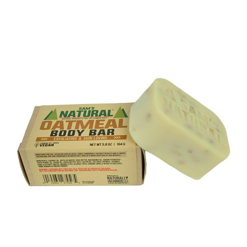 Sam's Natural Oatmeal Body Scrub Soap Single Bar - Oatmeal Body Scrub - Body Soap - Bar Soap - Natural - Vegan and Cruelty Free - America's Favorite