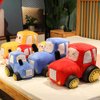 XIYUAN Car Plush Tractor Stuffed Cushion Truck Toy Super Cute Car Plush Pillow - Soft Plush Toy for Little Boys, Girls, Babies and Toddlers - Great Gift (Blue)