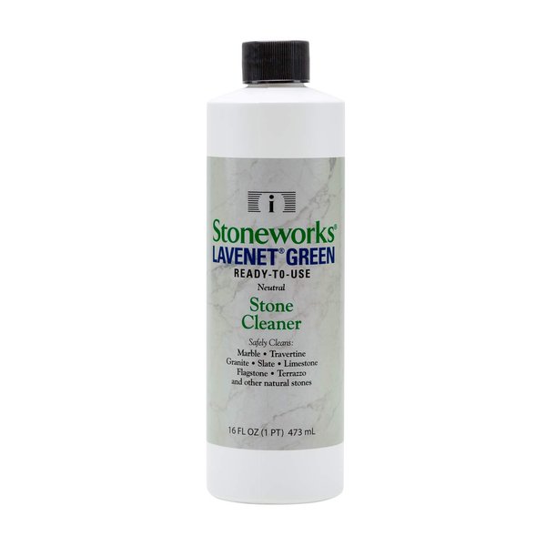 Lavenet Green Ready To Use (1 Pint) Neutral stone cleaner for marble, limestone, travertine, granite, slate, flagstone and other natural stones