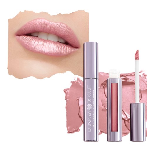 Runway Rogue Silk Glam Liquid Lipstick, Long Wear Pale-Pink Lipstick, ‘Trophy Wife’